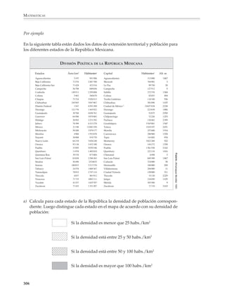 MATEMÁTICAS



              3. El propietario de un inmueble le incrementa la renta a su locatario 10% y al año
              siguiente se la aumenta 15%. ¿Cuál fue el porcentaje de aumento total en los dos
              años?

              4. A continuación están dadas las tasas de inflación durante los tres trimestres del
              año de 2001 para un país “X”. ¿Cuál fue la tasa de inflación acumulada durante todo
              el año?

                        I trimestre     II trimestre       III trimestre       IV trimestre
                             5.4              3.8                2.7                4.1

              5. El 71% de la superficie de la Tierra está cubierta por los mares y océanos y el resto
              es tierra firme. De la tierra firme, 40% es desierto o está cubierto de hielo, 33% son
              pantanos, bosques y montañas y 27% es tierra cultivable. ¿Qué porcentaje de la
              superficie total de la tierra es cultivable?

              6. El 8% de los miembros de una población fueron afectados por una cruel epidemia.
              De los afectados, 4% falleció a causa de la enfermedad. Calcula la mortalidad
              respecto a toda la población.

              7. Cuando haces una compra además del precio de un artículo tienes que pagar 15%
              de Impuesto al Valor Agregado (IVA), salvo en el caso de los productos básicos. Si
              un comerciante ofrece 15 % de descuento sobre el valor de la compra, ¿significa esto
              que los artículos saldrían al mismo precio si no pagaras el IVA? En caso contrario,
              ¿qué te conviene más, que primero te carguen el IVA y luego hagan el descuento, que
              primero te hagan el descuento y luego te carguen el IVA o bien da lo mismo en uno
              u otro caso?

              8. En una fábrica 65% de los artículos son producidos por una máquina A y 35%
              restante por otra máquina B. Si 5% de los artículos producidos por la máquina A y
              8% de los producidos por la máquina B resultaron defectuosos ¿cuál es el porcentaje
              de artículos defectuosos producidos en toda la fábrica.

              Cuando el uso de porcentajes conduce a decimales menores que 1, se acostumbra
              cambiar de base y utilizar los tantos por millar o por 100 000. Así se habla del número
              de médicos o de camas de hospital por cada 1 000 habitantes; las tasas de mortali-
              dad o debidas a una enfermedad específica se expresan con frecuencia en tantos
              por 100 000, etcétera.

              Por otro lado, debido a la creciente atención que se presta al medio ambiente, las
              partes por millón, que antes casi sólo se utilizaban en la química, han invadido la
              vida cotidiana, ya que a partir de ellas se definen algunos índices de contaminación.
              La siguiente actividad podrá ayudar a los alumnos a imaginarse lo que significa una
              concentración de uno en un millón.



              304



M/SEC/P-271-327.PM6.5            304                                            6/20/01, 11:16 AM
 