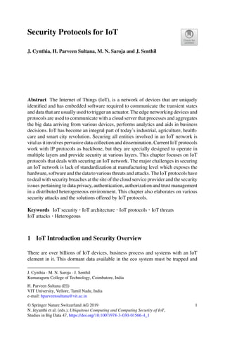 Ubiquitous Computing and Computing Security of IoT N. Jeyanthi | PDF