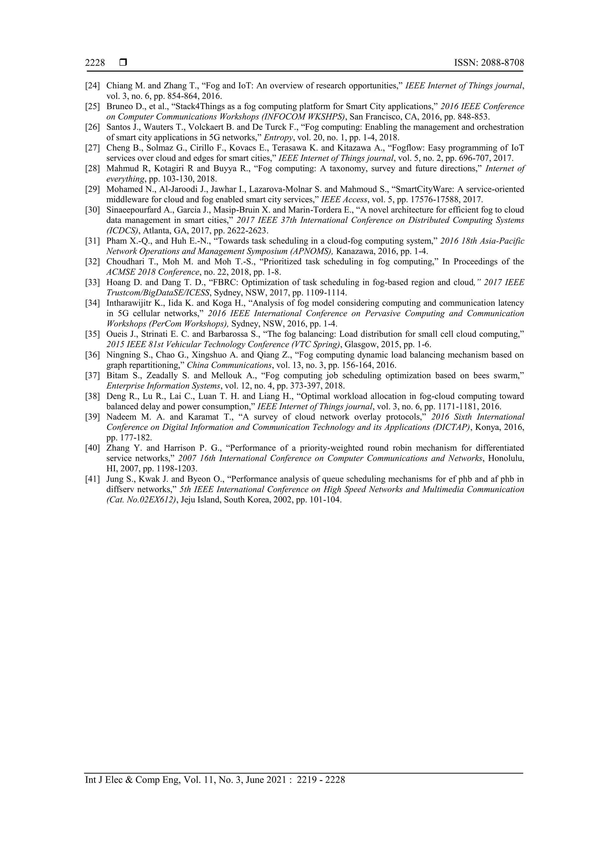 Fog computing scheduling algorithm for smart city | PDF