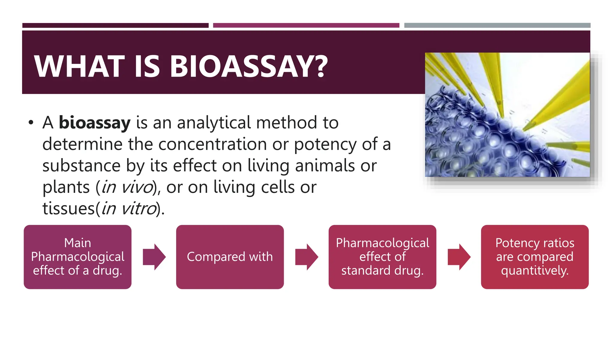 Bioassay a presentation on the topic of Biostatistics | PPTX