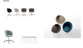 56
ROSE
2.3
2.4
2.5
2.6
DIMENSIONS
ROSE
2.3
H 29.3”
- 34.4”
W 23” D 23.8”
SH 16.9”
- 22”
AH - 41.9 lbs
2.4
H 29.3”
- 34.4”
W 25.6” D 25.6”
SH 16.9”
- 22”
AH - 44.1 lbs
2.5
H 29.3”
- 34.4”
W 23” D 23.8”
SH 16.9”
- 22”
AH - 41.9 lbs
2.6
H 29.3”
- 34.4”
W 25.6” D 25.6”
SH 16.9”
- 22”
AH - 44.1 lbs
 