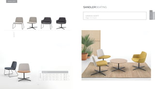76
UNNIA SOFT
Design · Simon Pengelly
SANDLERSEATING
UNNIASOFT
INCLASS
UNNIA SOFT
5.1
5.2
5.3
5.4
DIMENSIONS
UNNIA SOFT
5.1 H 29.5” W 28.3” D 25.6” SH 15.7” AH - 27 lbs
5.2 H 29.5” W 25.2” D 25.6” SH 15.7” AH - 30 lbs
5.3 H 29.5” W 29” D 25.6” SH 15.7” AH - 32 lbs
5.4 H 29.5” W 29” D 25.6” SH 15.7” AH - 35 lbs
 