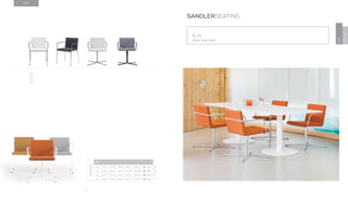 78
ALN
Design · Inclass Studio
SANDLERSEATING
ALN
INCLASS
ALN
2.1
2.2
2.3
2.4
DIMENSIONS
ALN
2.1 H 31.7” W 22.8” D 21.9” SH 18.5” AH 26.6” 22 lbs
2.2 H 31.7” W 22.8” D 21.9” SH 18.5” AH 26.6” 22 lbs
2.3 H 31.1” W 31.5” D 31.5” SH 17.7” AH 25.6” 26.6 lbs
2.4 H 31.1” W 31.5” D 31.5” SH 17.7” AH 25.6” 26.6 lbs
 