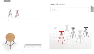 84
SUN
Design · Inclass Studio
SANDLERSEATING
SUN
INCLASS
SUN
3.1
4.1
DIMENSIONS
SUN
3.1 H 30.1” W 20.1” D 20.1” SH - AH - 11 lbs
4.1 H 24.2” W 16.1” D 16.1” SH - AH - 9.9 lbs
 