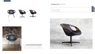 6
UP LOUNGE
Design · Martin Ballendat
SANDLERSEATING
UPLOUNGE
TONON
UP LOUNGE
917.25
917.27
917.28
DIMENSIONS
UP LOUNGE
917.25 H 28.7” W 30.3” D 28.7” SH 16.5” AH 26” 29.8 lbs
917.27 H 28.7” W 30.3” D 28.7” SH 16.5” AH 26” 29.8 lbs
917.28 H 28.7” W 30.3” D 28.7” SH 16.5” AH 26” 29.8 lbs
 