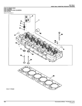 04A Motor
0400A Motor 6068HT082 RE543070 RE549585
5128 CYLINDER HEAD
5128 CULASSE
5128 CABEÇOTE DOS CILINDROS
5128 CULATA
RE531717PCDA02 A.1
120 Escavadeira 250GLC PC10217P (F.1)
ST30429(A.5)
 