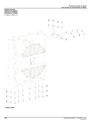 05 Sistema Auxiliar do Motor
0510 Sistema de Arrefecimento do Motor
Radiator Brackets
Supports de radiateur
Suportes do Radiador
Escuadras de radiador
FF106906_TX1085270 B.1
358 Escavadeira 250GLC PC10217P (F.1)
ST313342(D.1)
 