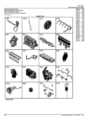 04A Motor
Índice pictórico por seção
Sectional Pictorial Index
Index d'illustrations par sections.
Índice pictórico por seção
Índice de ilustraciones por secciones
RGP13397 A.2
3926- 100
4079- 102
4112- 104
4330- 106
4435- 108
4633- 110
4712- 112
4834- 114
4905- 116
5024- 118
5128- 120
5204- 122
5702- 123
5728- 124
5951- 125
62A4- 126
6382- 128
65YW- 130
6698- 132
6744- 134
8175- 338
60 Escavadeira 250GLC PC10217P (F.1)
()
 