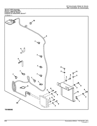 26 Comunicação Global do Veículo
2601 Controlador de Comunicação
JDLink™ MTG Assembly
JDLink™ Assemblée MTG
Conjunto MTG do JDLink™
Conjunto de módulo MTG JDLink™
TX1089382 A.1
614 Escavadeira 250GLC PC10217P (F.1)
ST399396(G.1)
 