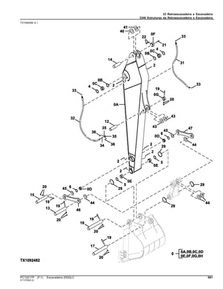 33 Retroescavadeira e Escavadeira
3340 Estruturas da Retroescavadeira e Escavadeira
TX1092482 A.1
PC10217P (F.1) Escavadeira 250GLC 661
ST13759(D.2)
 