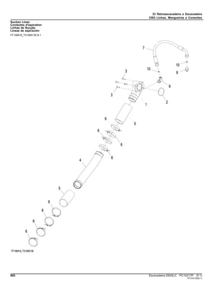 33 Retroescavadeira e Escavadeira
3363 Linhas, Mangueiras e Conexões
Suction Lines
Conduites d'aspiration
Linhas de Sucção
Líneas de aspiración
FF106916_TX1085136 B.1
682 Escavadeira 250GLC PC10217P (F.1)
ST316133(B.1)
 