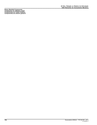43 Giro, Rotação ou Sistema de Articulação
4350 Elementos de Acionamento Mecânico
Rotary Manifold Components
Composants du collecteur rotatif
Componentes do Coletor Rotativo
Componentes de colector giratorio
744 Escavadeira 250GLC PC10217P (F.1)
ST15919(J.1)
 