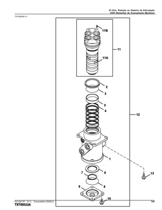 43 Giro, Rotação ou Sistema de Articulação
4350 Elementos de Acionamento Mecânico
TX1095326 A.1
PC10217P (F.1) Escavadeira 250GLC 745
ST15919(J.1)
 
