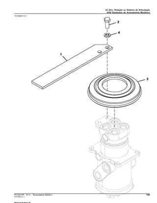 43 Giro, Rotação ou Sistema de Articulação
4350 Elementos de Acionamento Mecânico
TX1085615 A.1
PC10217P (F.1) Escavadeira 250GLC 749
ST316321(C.1)
 
