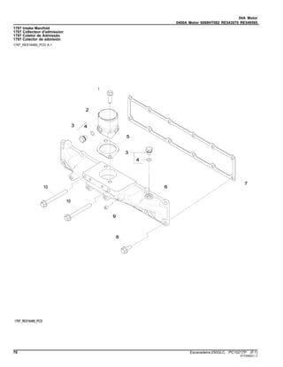 04A Motor
0400A Motor 6068HT082 RE543070 RE549585
1797 Intake Manifold
1797 Collecteur d'admission
1797 Coletor de Admissão
1797 Colector de admisión
1797_RE516480_PCD A.1
76 Escavadeira 250GLC PC10217P (F.1)
ST72082(C.1)
 