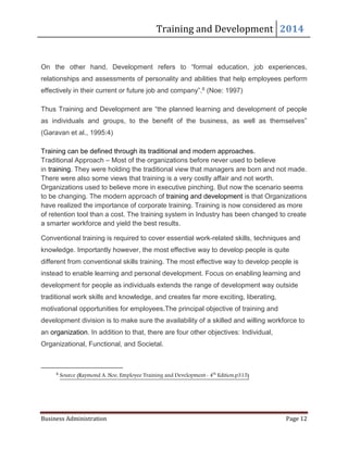Research Report training and development1 | PDF