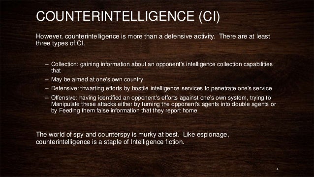 counter intelligence agent