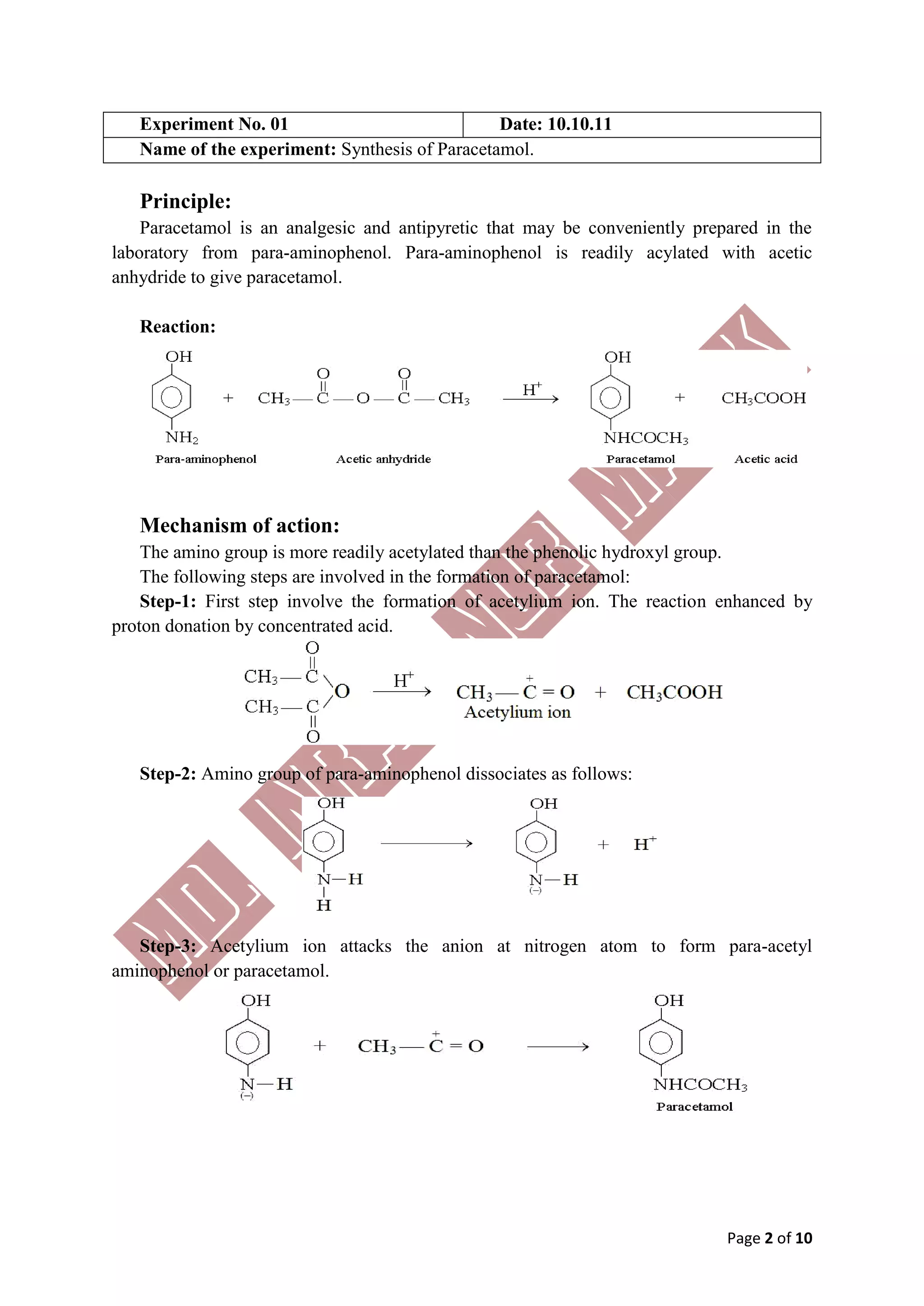 Medicinal chemistry II (Practical) MANIK | PDF