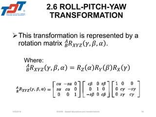 403050_CHAPTEP2_Robotspatial descriptions and transformations facuty | PDF