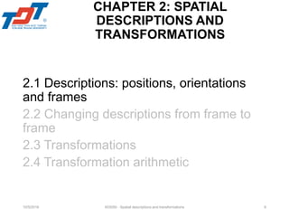 403050_CHAPTEP2_Robotspatial descriptions and transformations facuty | PDF