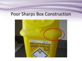 Poor Sharps Box Construction
 