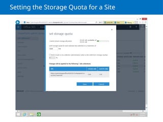 Setting the Storage Quota for a Site
 