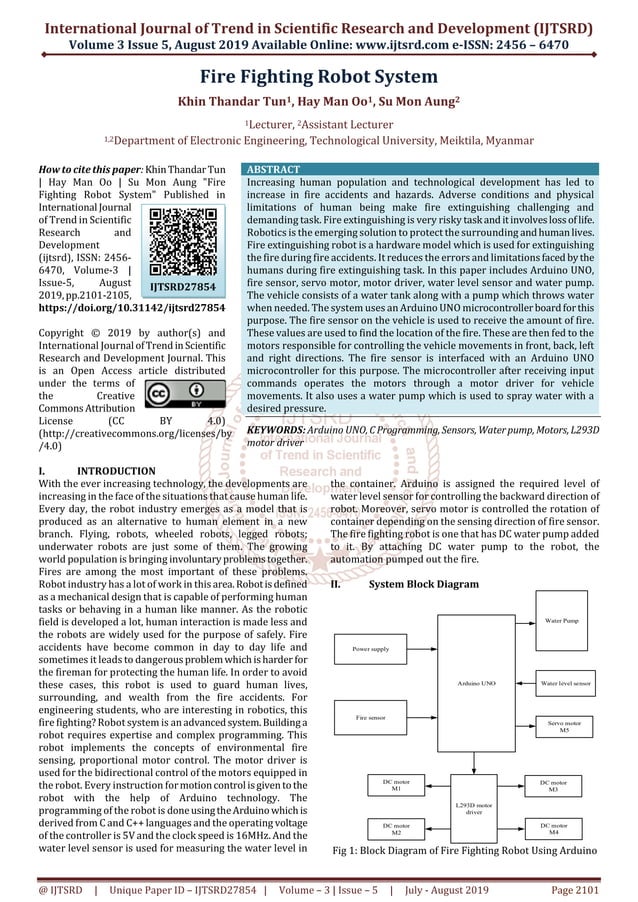 Fire Fighting Robot System | PDF