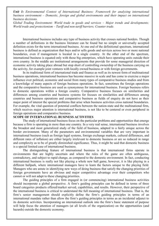 403 ib International Business Environment course notes | PDF