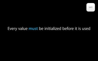 !
!
Every value must be initialized before it is used
 