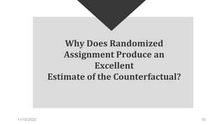 Random Assignment :Treatment-Comparison design and its use with HISP ...