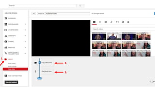 2. Para no tener
problemas
con copyright
Subir los vídeos
como unlisted
no como public
Sólo los
alumnos a los
que deis el link
tendrán acceso
A los vídeos
1. Vas a tu
canal de
YouTube
 