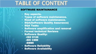 SOFTWARE MAINTAINANCE AND ITS KEY ASPECTS .pptx