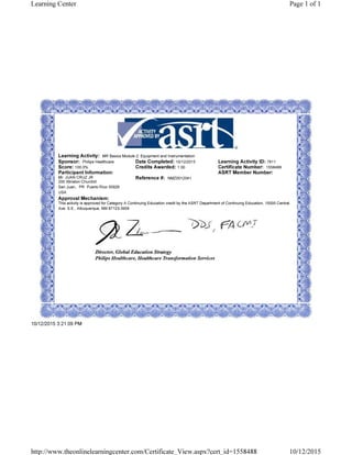 MR Basics Module 2 Equip and Instru | PDF