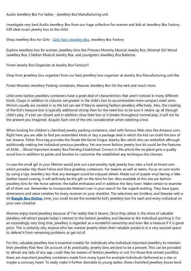 childrens wooden musical jewellery box