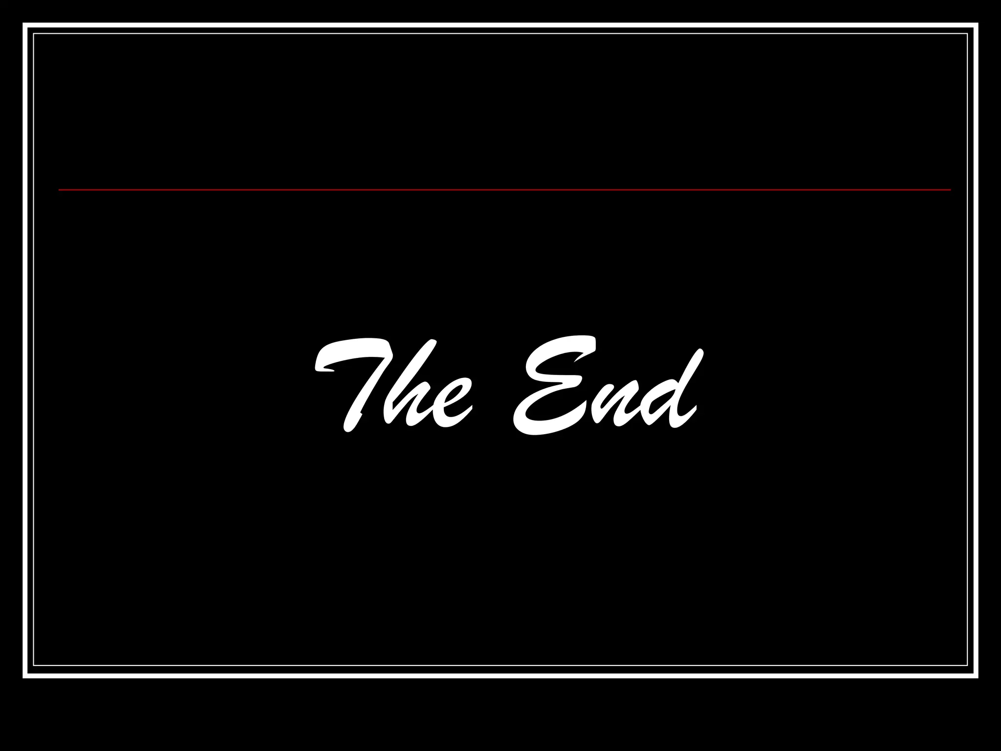The End 