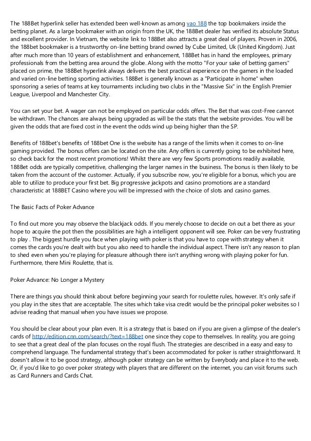 What You Should Do To Find Out About 188bet