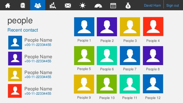 Metro Style Dashboard PowerPoint Template
