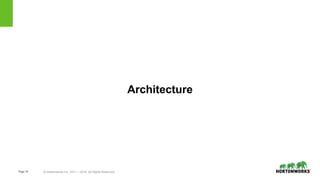 Page16 © Hortonworks Inc. 2011 – 2016. All Rights Reserved
Architecture
 