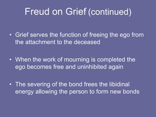 The 20th Century & ModernismGrief theory evolved along with modern psychological theoriesWestern world view valued autonomy & individuation over dependency & connection