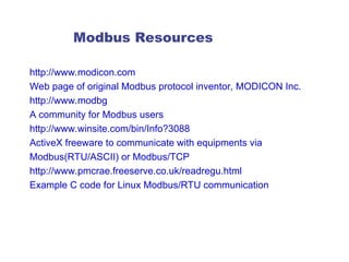 Modbus communication format daisy chain and frame | PPT