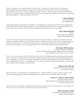 Shiver Writing Optimizing Emergency Department Throughput Operations Management ...
