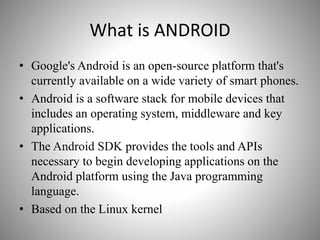 Basic android-ppt | PPTX