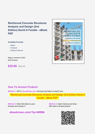 Comprehensive Guide to Reinforced Concrete Structures Analysis and ...