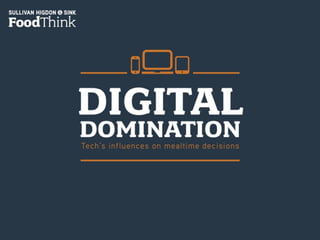 shsfoodthink.com ©2017 Sullivan Higdon & Sink. All rights reserved. The data in this report may be reproduced as long as it is cited:
“Digital Domination,” Sullivan Higdon & Sink FoodThink, 2016. 1
 