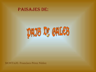PAISAJES DE:
MONTAJE: Francisco Pérez Núñez
 