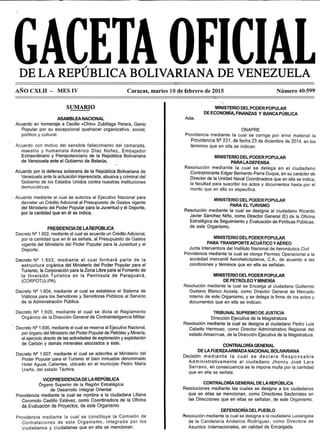 Gaceta Oficial Venezuela 40.599