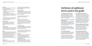 Advanced diploma in procurement and supply
05
Advanced diploma in procurement and supply
04
Exit award
An exit award is in essence a qualiﬁcation. CIPS
has ﬁve exit awards in total
• Certiﬁcate in procurement and supply
operations
• Advanced certiﬁcate in procurement and
supply operations
• Diploma in procurement and supply
• Advanced diploma in procurement and supply
• Professional diploma in procurement and
supply
For each qualiﬁcation you successfully complete,
you will receive a certiﬁcate of achievement
conﬁrming your exit award.
Indicative content
The indicative content is an indication of the
knowledge required in order to fulﬁl the
assessment criteria to achieve the learning
outcome.
Learning outcome
The learning outcome within a unit sets out what
a learner is expected to know, understand, or be
able to do as a result of a process of learning.
Ofqual
CIPS is an Awarding Body recognised by Ofqual.
Ofqual regulate qualiﬁcations, examinations and
assessments in England and vocational
qualiﬁcations in Northern Ireland. It is their duty
to ensure all learners get the results they
deserve and that their qualiﬁcations are
correctly valued and understood, now and in the
future.
Optional units
These are units where you have choices to
specialise in an area of interest. There is an
opportunity to select two optional units at
advanced diploma and two optional units at
professional diploma.
Qualiﬁcations ladder
This ladder represents the hierarchical nature
of CIPS qualiﬁcations. The ladder has ﬁve steps
within it. It starts with a Certiﬁcate through to
the Professional Diploma.
Each step of the ladder is represented by a
qualiﬁcation with an ‘exit award’.
Unit
A segment of learning within the CIPS
qualiﬁcations. Each unit is individual, has its
own title, rationale and content. A unit will also
have an assessment attached to it in order to
demonstrate achievement and conclusion of
the learning.
Unit purpose and aims
Unit aims provide additional information about
the unit; a succinct statement summarises the
learning outcomes of the unit.
Each unit has four to ﬁve learning outcomes
which outline what will be achieved as a result
of learning in that particular unit.
Weightings
Each unit has a number of learning outcomes
that are equally weighted for example:
If a unit that has four learning outcomes
totalling 100%, each learning outcome will be
equally weighted ie 25%
(100% divided by 4 = 25%).
This weighting indicates the level of input and
learning required by the study centre and the
learner in order to complete the subject area.
API • Application Programme Interface
A set of routines, protocols, and tools for
building software applications. A good API
makes it easier to develop a program by
providing all the building blocks. A programmer
then puts the blocks together.
AT Kearney 7 Step Model • A '7 step' Strategic
Sourcing approach
A Seven-step process for sourcing information
products ranging from online databases and
real-time market data to subscription services,
primary and secondary market research and
other information services.
BPR • Business Process Reengineering
Fundamental rethinking and radical redesign of
business processes to achieve organisational
improvements.
CAD • Computer-aided design
Computer-based systems for product design
that may incorporate analytical and "what if"
capabilities to optimise product designs.
CAM • Computer-aided manufacturing
Computerised systems in which manufacturing
instructions are downloaded to automated
equipment or to operator workstations.
CSR • Corporate social responsibility
CSR means the commitment to a systematic
consideration of the environmental, social and
cultural aspects of an organisation’s operations.
This includes the key issues of sustainability,
human rights, labour and community relations,
as well as supplier and customer relations
beyond legal obligations; the objective being to
create long-term business value and contribute
to improving the social conditions of people
aﬀected by an organisation’s operations.
EMAs • Eco-management and audit scheme
The Community eco-management and audit
scheme (EMAS) aims to promote a continuous
improvement of the environmental
performance of European organisations,
together with providing the public and
interested parties with information.
ERP • Enterprise Resource Planning
Enterprise Resource Planning (ERP) System: A
class of software for planning and managing
"enterprise-wide" the resources needed to take
customer orders, ship them, account for them
and replenish all needed goods according to
customer orders and forecasts. Often includes
electronic commerce with suppliers. Examples
of ERP systems are the application suites from
SAP, Oracle, PeopleSoft and others.
Definitionofadditional
termsusedinthisguide
 