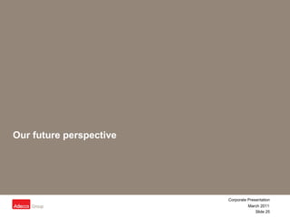 Our future perspective 