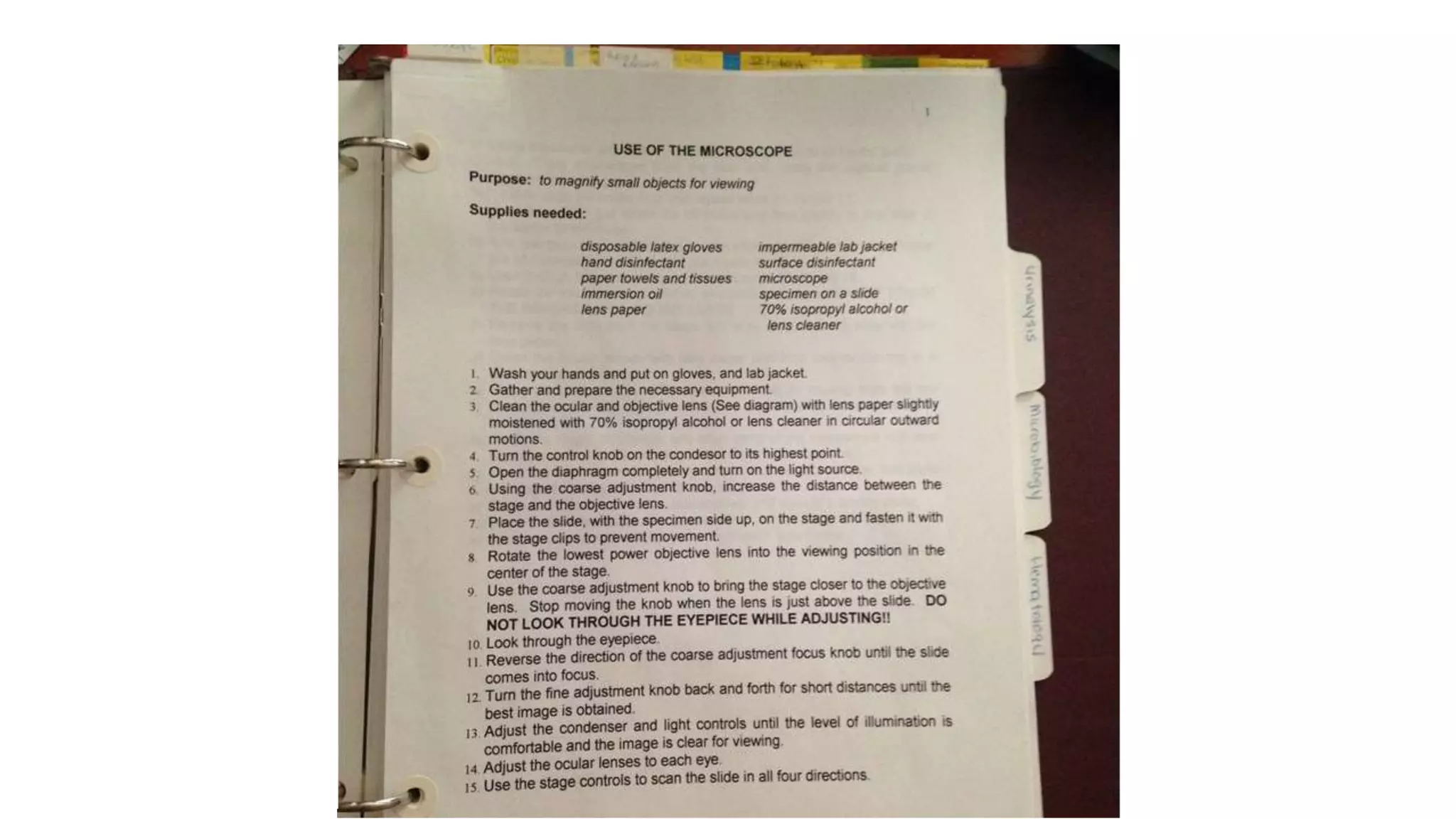 Sample Procedure Manual