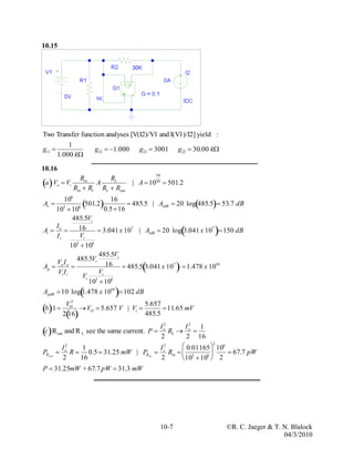 Microelectronic Circuit Design 4th Edition Jaeger Solutions Manual | PDF